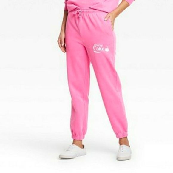 Coca Cola Pants - Coca-Cola Chery Coke Pink Cotton Jogger Pants NWT